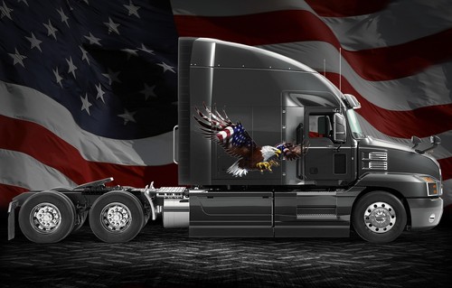American eagle flag - eagle, semi