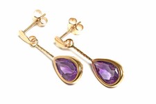9ct Gold Amethyst Teardrop