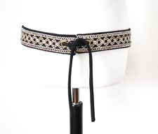 Embroidered Sash Tie 1970s