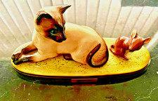 Beswick VINTAGE Cat And Mouse Watch It Figurine on Plinth In good condition.