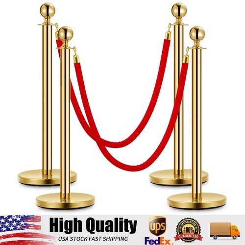 Gold stanchions with 2pcs - gold,