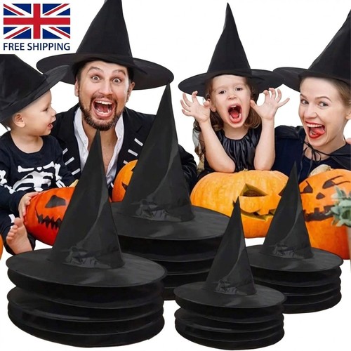 Black witch hat - black, halloween