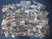 100 x  MIXED  VINTAGE BLACK & WHITE POSTCARDS UK & OVERSEAS (C2C)