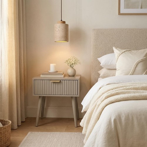 Ohs ribbed bedside nightstand - ohs,