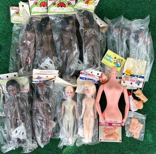 Vintage dolls heads dress - dolls,