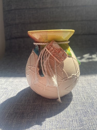 Art pottery vase - art, green