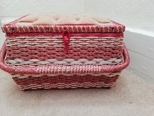 Vintage Wicker Sewing Box