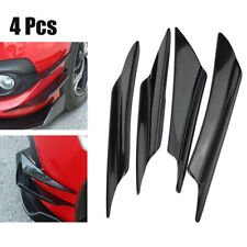 4X Glossy Black Car Bumper Fin