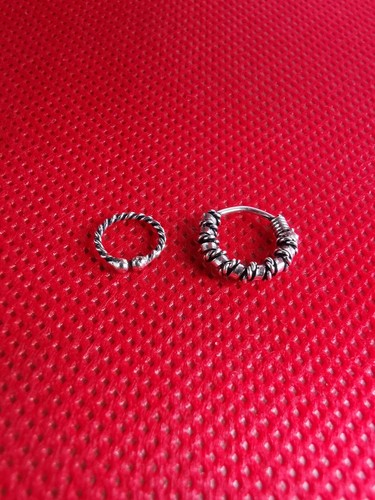 Sterling silver 925 hoops - silver,