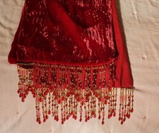 *BEAUTIFUL* VELVET LONG RED