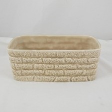 Sylvac 3193 Cream Grey Brick Wall Effect ceramic planter Rectangular Vase