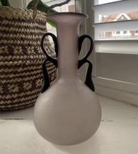 Hand-blown lilac satin glass