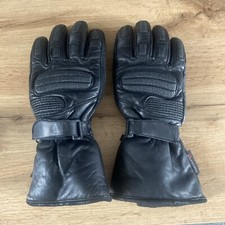 Crane Road Black Leather Motorcycle Gloves Thinsulate 3M Size Medium Padding