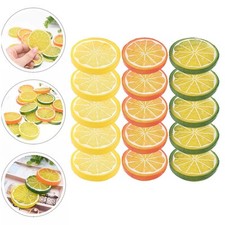 Vibrantly Colored Plastic Fake Lemon Slices Perfect for Home and Restaurant Use
