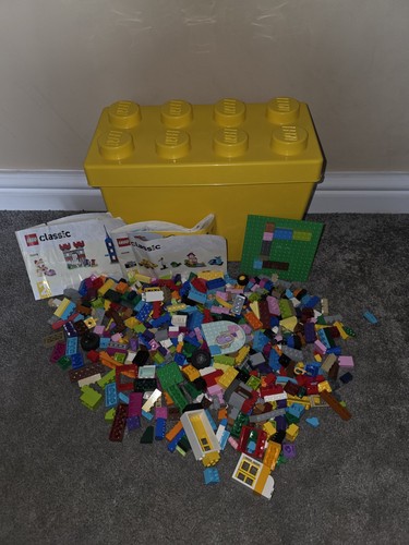 Lego storage brick yellow - lego,