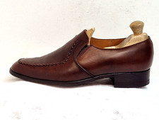 Russell Bromley made in England slip on Formal shoes full Leather Brown UK 7.5