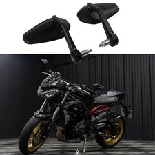 7/8"/1" Motorcycle Handle Bar End Rearview Side Mirror For Triumph Street Triple