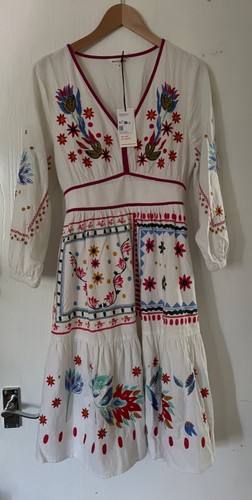 Monsoon embroidered white midi - monsoon,