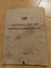 VAUXHALL VX 4/90(PB SERIES) ORIGINAL 1962 OWNERS INSTRUCTION BOOK-LUTON 52 PAGES