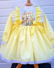 DREAM 0-8 years BABY GIRLS Easter Rabbit traditional romany twirly lemon dress