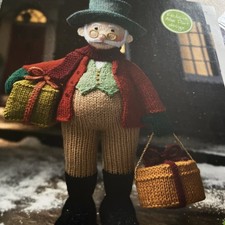 KNITTING PATTERN Alan Dart Grandpa Jolly Christmas toy decoration festive 