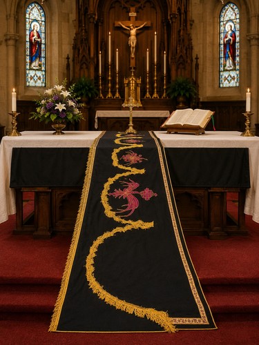 Vtg church black - black, frontal