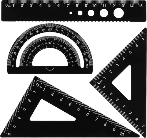 Metal protractor set - metal,