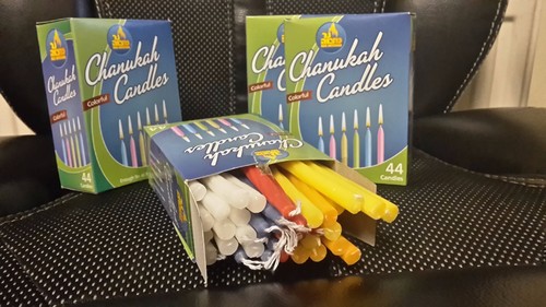 Coloured chanukah candles - 44,