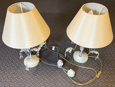 NEXT - DECORATIVE TABLE LAMPS X 2 - CREAM-BEIGE - PRE-OWNED