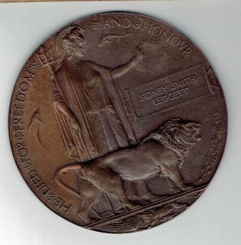Ww1 death plaque - death, sidney