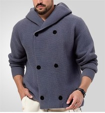 Men's Hooded Knit Cardigan -