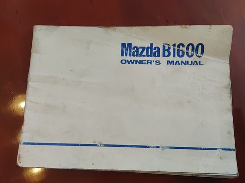 Mazda b1600 handbook - mazda,