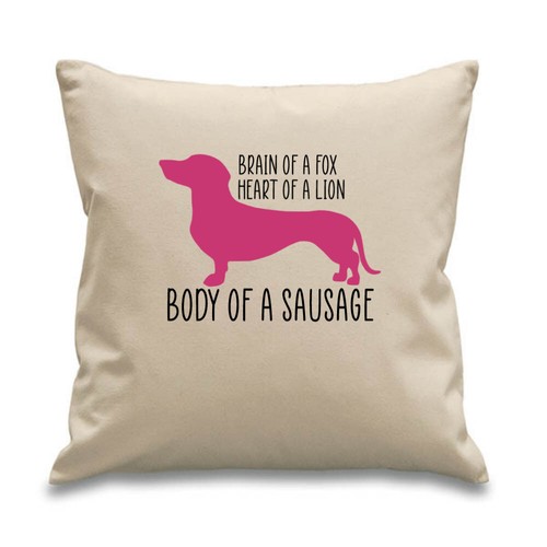 Sausage dog cushion - cushion, cotton