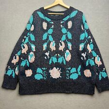 Zara Jumper Medium Jacquard Knit Multicoloured Oversized Blogger Fave Sweater