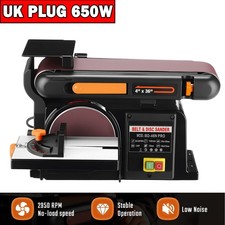 Heavy Duty Electric 650W Bench Belt & Disc Sander Linisher Motor Cast Base 240V