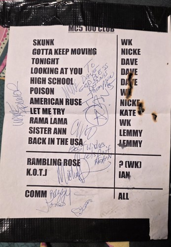 Mc5 100 club set list - mc5,