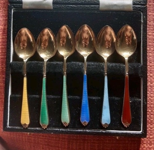 Set solid silver gilt - of,