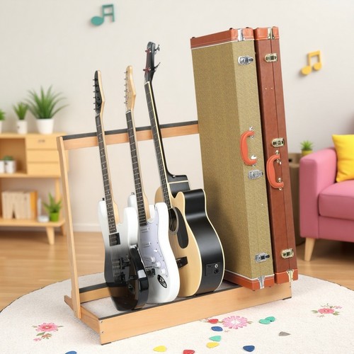 Foldable guitar stand - rack,