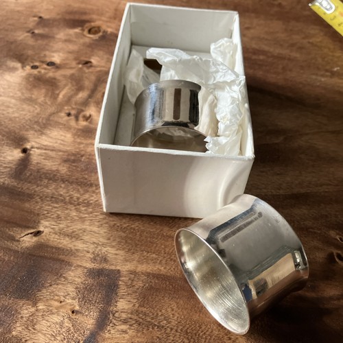 Pair silver plated napkin - plated,