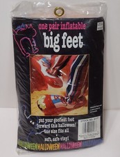 NOS Costume Inflatable Big Feet Clown Shoes Happy Feet One Size Funny Vintage 