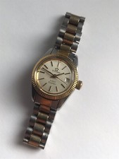 Eterna Kontiki Quartz Women's Watch Steel/Gold Original Strap VGC Gift Box