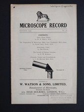 Watson's Microscope Record