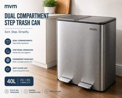Mvm kitchen bin 40l - bin,