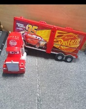 Disney Pixar Cars Mack Truck Toy with built in track toy rare collectable 