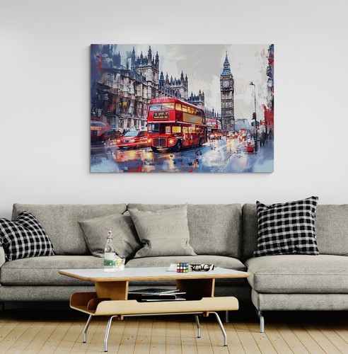 London big ben red bus - red,