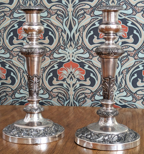 Pair georgian sheffield silver - georgian,