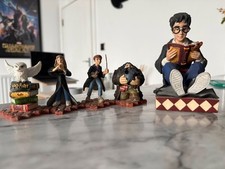 Vintage Harry Potter Figurine Set And Bookend (Enesco)