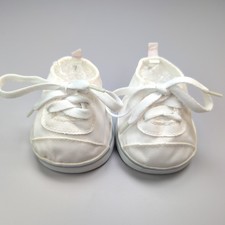 Build A Bear White Lace Up Trainers Shoes