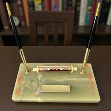 Vintage Onyx Desk Set with