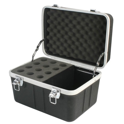 Abs microphone case holds 12 - -,